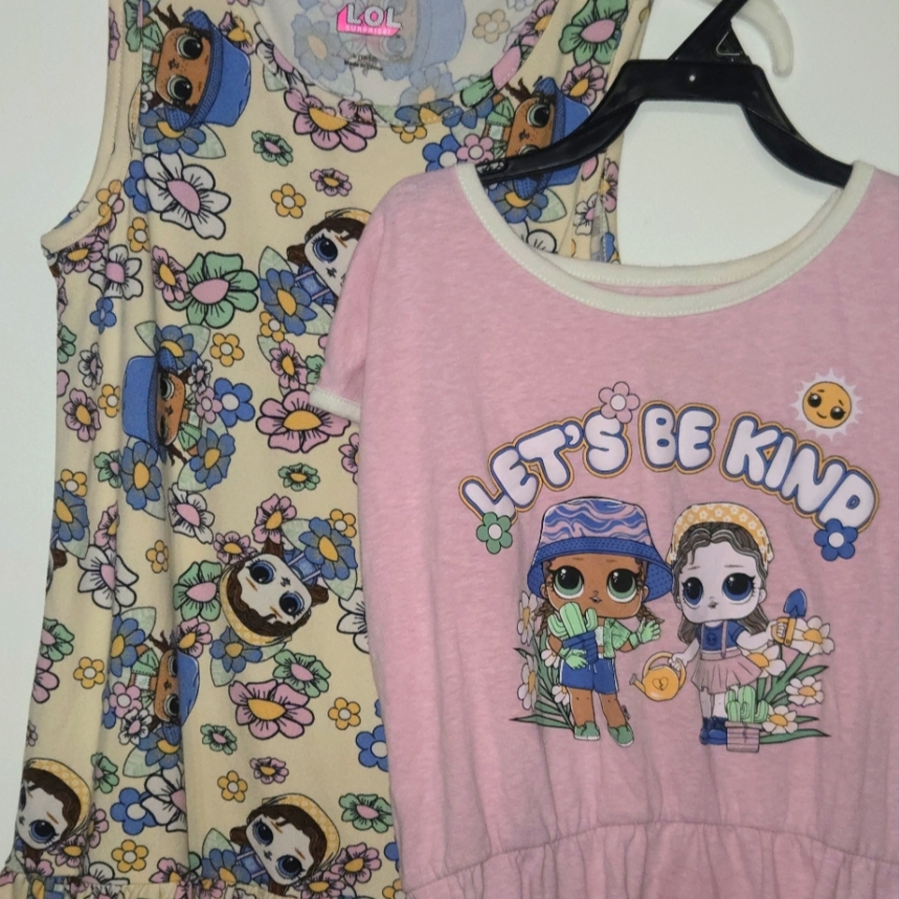 2 PACK LOL DRESSES  GIRLS SIZE LARGE 10/12